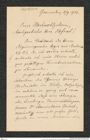 Nachlass Franz Steindachner, Brief von Josef Szombathy an Franz Steindachner (02.09.1904), Inv.Nr. 534.04, Seite 1